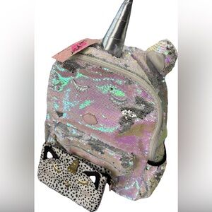 Betsey Johnson 2-fer Unicorn
backpack NWT & Caticorn clutch
